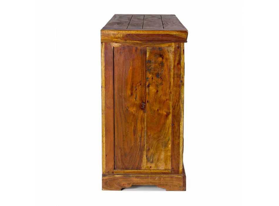 Klasická příborník v masivním akátovém dřevě se rustikálním a antickým povrchem - Enia Viadurini