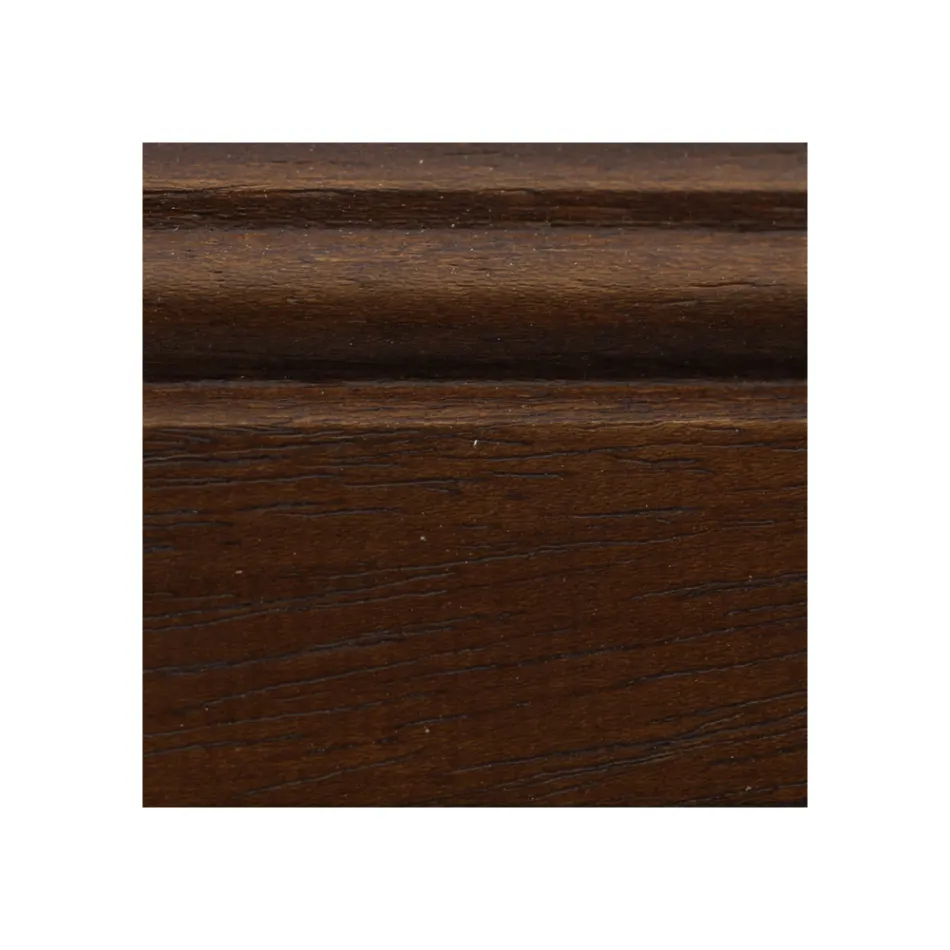 Klasický příborník ze dřeva Tanganika se 6 zásuvkami a 2 dvířky Made in Italy - Bragi Viadurini