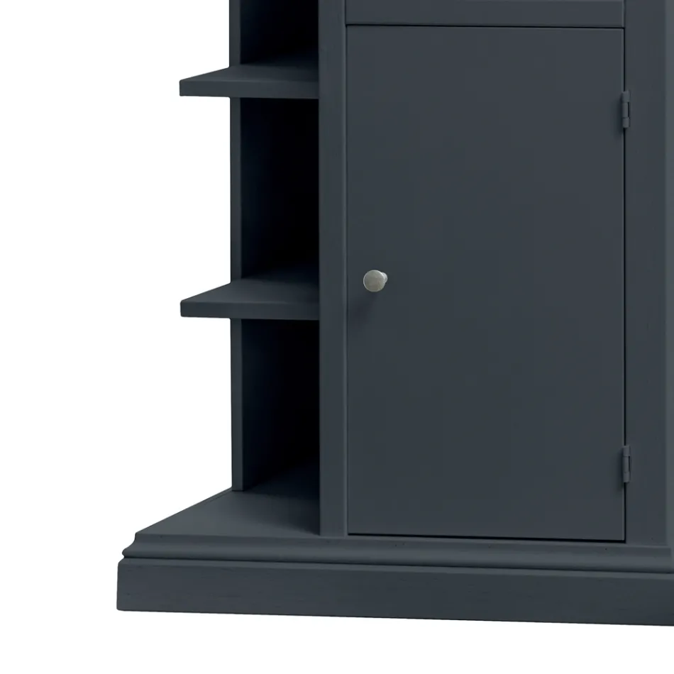 Příborník s 1 dvířky, 1 zásuvkou a 3 otevřenými přihrádkami Made in Italy - Hoder Viadurini