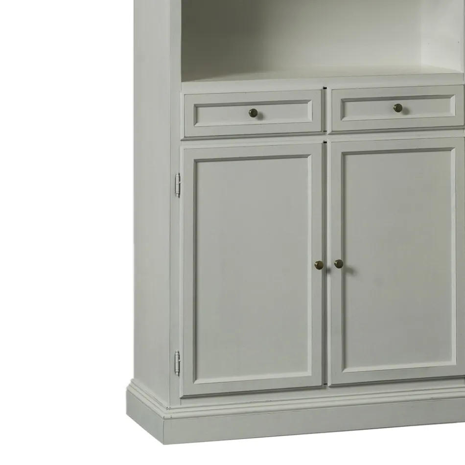 Příborník se 2 dvířky, 2 zásuvkami a 2 otevřenými policemi Made in Italy - Camene Viadurini