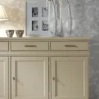 Příborník se 3 dvířky a 3 zásuvkami z patinované slonoviny Made in Italy - Gleti Viadurini