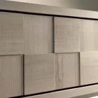 Skříň se 3 dveřmi v moderním designu pevného ořechového Nensi Viadurini