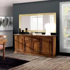 Příborník se 4 dvířky a 2 zásuvkami ze dřeva Bassano Made in Italy - Tanit Viadurini