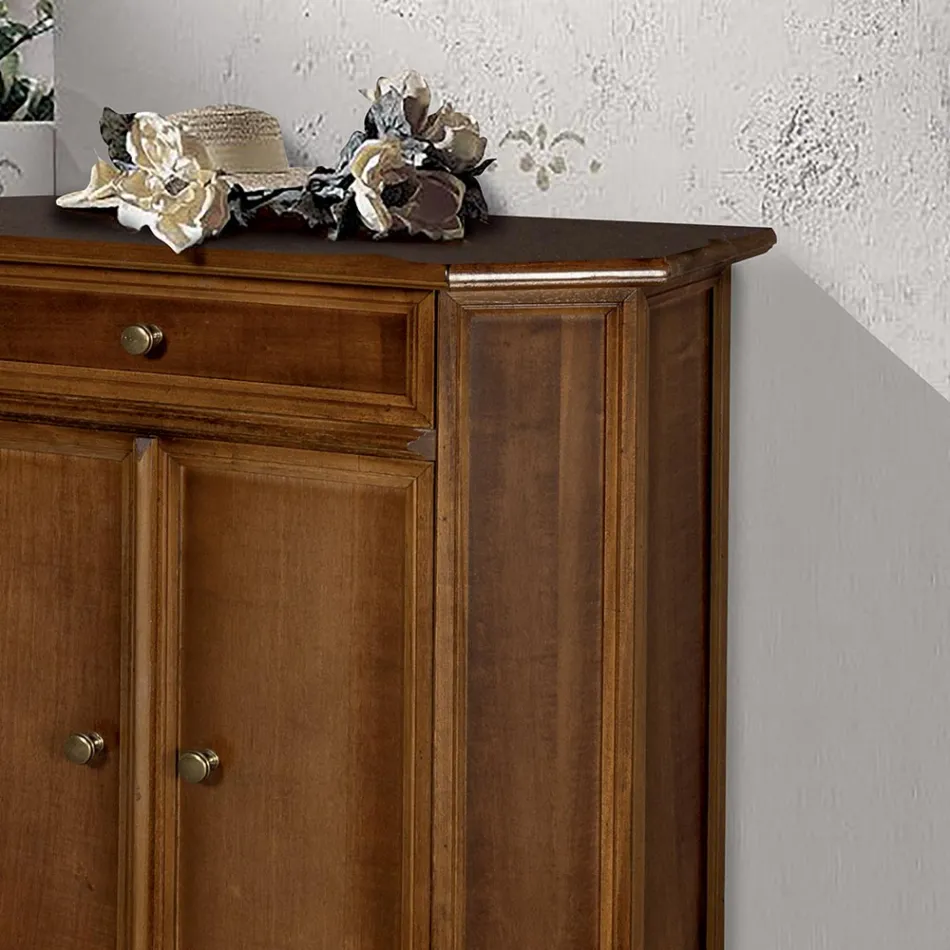 Příborník se zásuvkou, 2 dvířky a vnitřní policí Made in Italy - Semia Viadurini