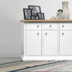 Příborník se strukturou z dýhovaných dřevěných částic Made in Italy - Odino Viadurini