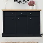 Příborník se strukturou z dýhovaných dřevěných částic Made in Italy - Odino Viadurini