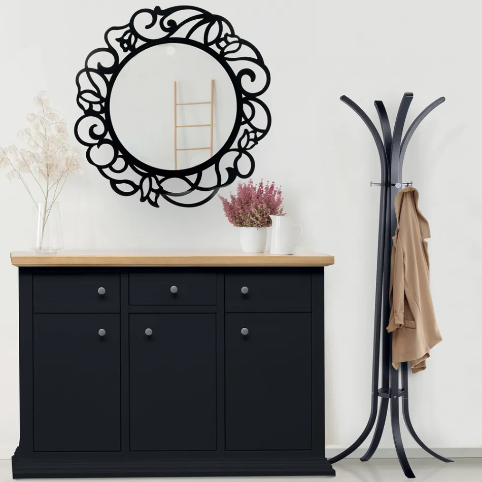 Příborník se strukturou z dýhovaných dřevěných částic Made in Italy - Odino Viadurini