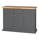 Příborník se strukturou z dýhovaných dřevěných částic Made in Italy - Odino Viadurini