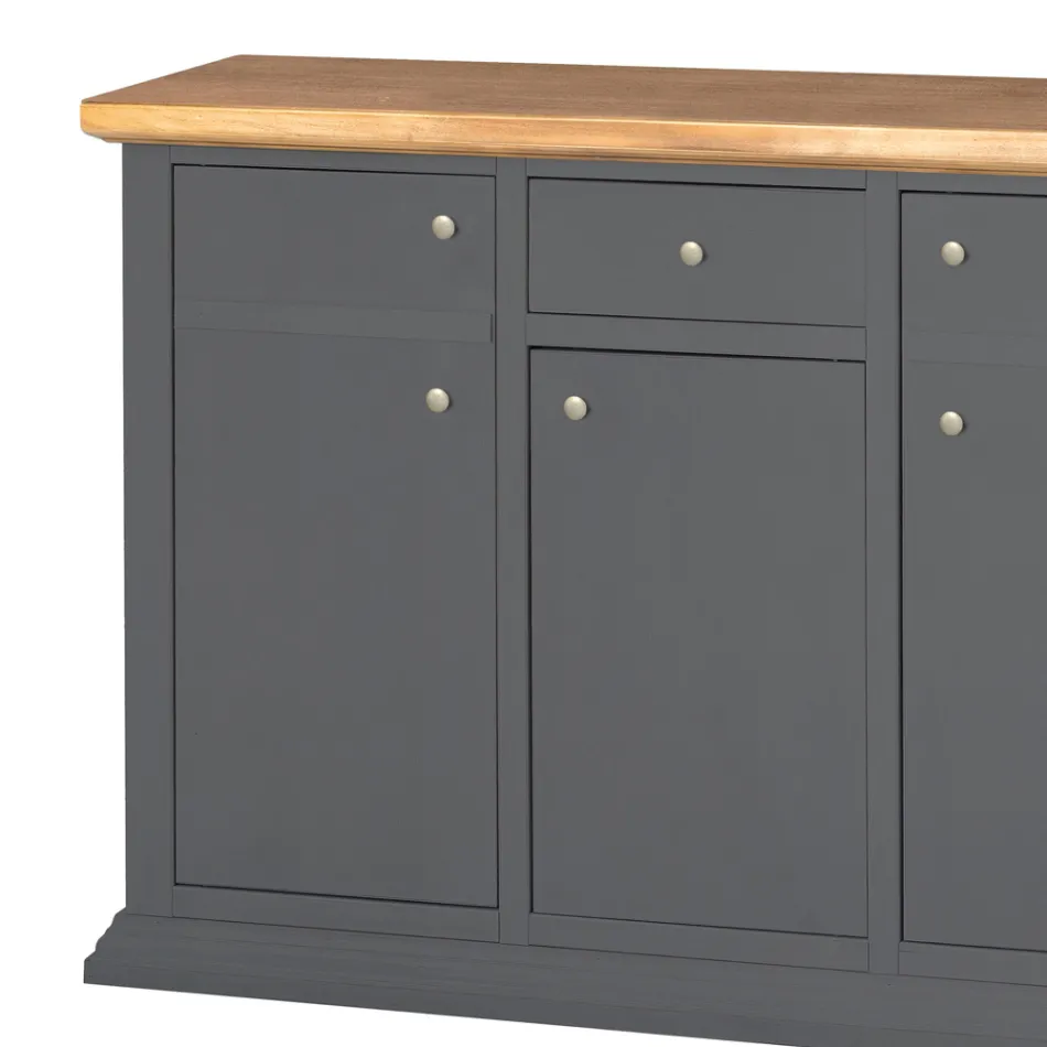 Příborník se strukturou z dýhovaných dřevěných částic Made in Italy - Odino Viadurini