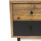 Vnitřní příborník s jedněmi dvířky, 4 zásuvkami a kovovými nožičkami - posuvné Viadurini