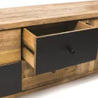 Vnitřní příborník s jedněmi dvířky, 4 zásuvkami a kovovými nožičkami - posuvné Viadurini