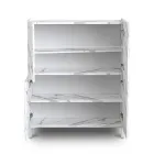 Příborník do obývacího pokoje potažený melaminovým mramorem Vyrobeno v Itálii - zinek Viadurini