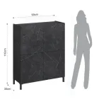 Příborník do obývacího pokoje potažený melaminovým mramorem Vyrobeno v Itálii - zinek Viadurini