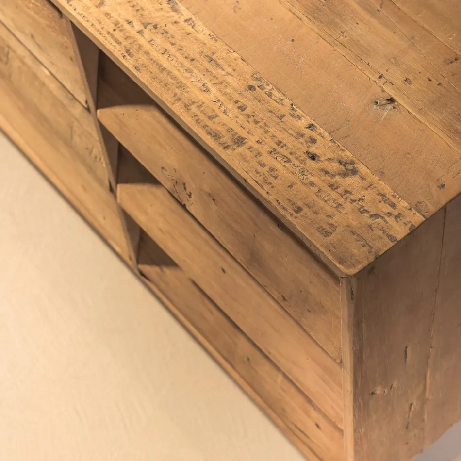 Příborník do obývacího pokoje se 2 centrálními dvířky a 6 bočními zásuvkami - posuvné Viadurini