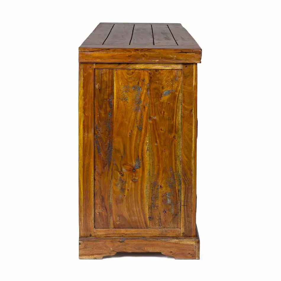 Příborník v klasickém designu v rustikálním provedení z masivního akáciového dřeva - Malajsko Viadurini