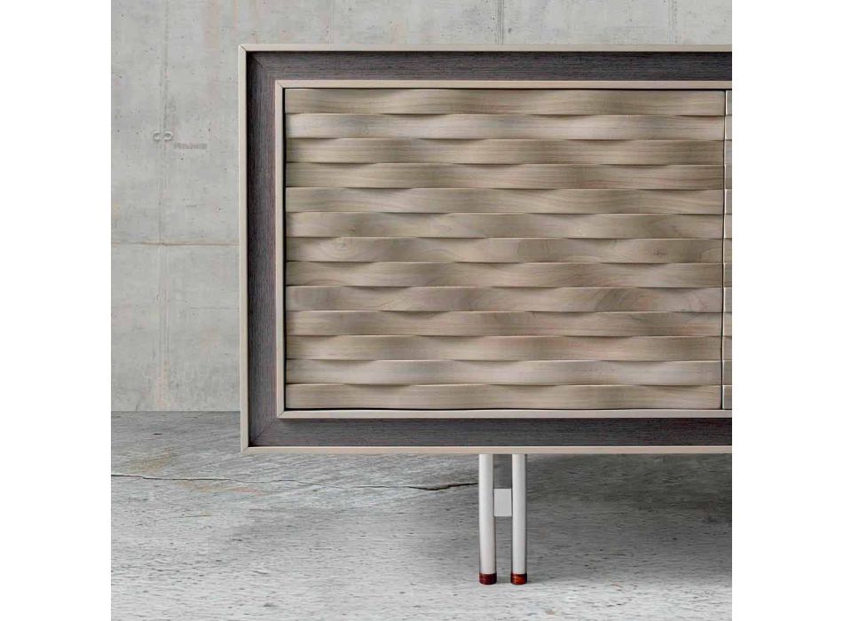 Víra moderní design masivního dřeva, L192 x D 50 cm, Teresa Viadurini
