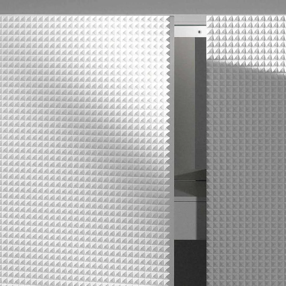 Design příborník 2 dveře bílá, černá nebo zlatá vzor Flora Viadurini