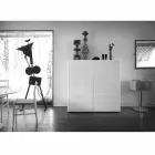 Design příborník 2 dveře bílá, černá nebo zlatá vzor Flora Viadurini