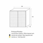 Design příborník 2 dveře bílá, černá nebo zlatá vzor Flora Viadurini