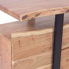 Designový příborník z akáciového dřeva a lakované oceli Homemotion - Lanza Viadurini