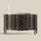 Luxusní příborník se 3 dvířky a 3 dřevěnými zásuvkami Made in Italy - Leonor Viadurini