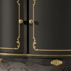 Luxusní příborník se 3 dvířky a 3 dřevěnými zásuvkami Made in Italy - Leonor Viadurini