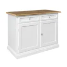 Dřevěný příborník se 2 zásuvkami a 2 dvířky Made in Italy - Uller Viadurini