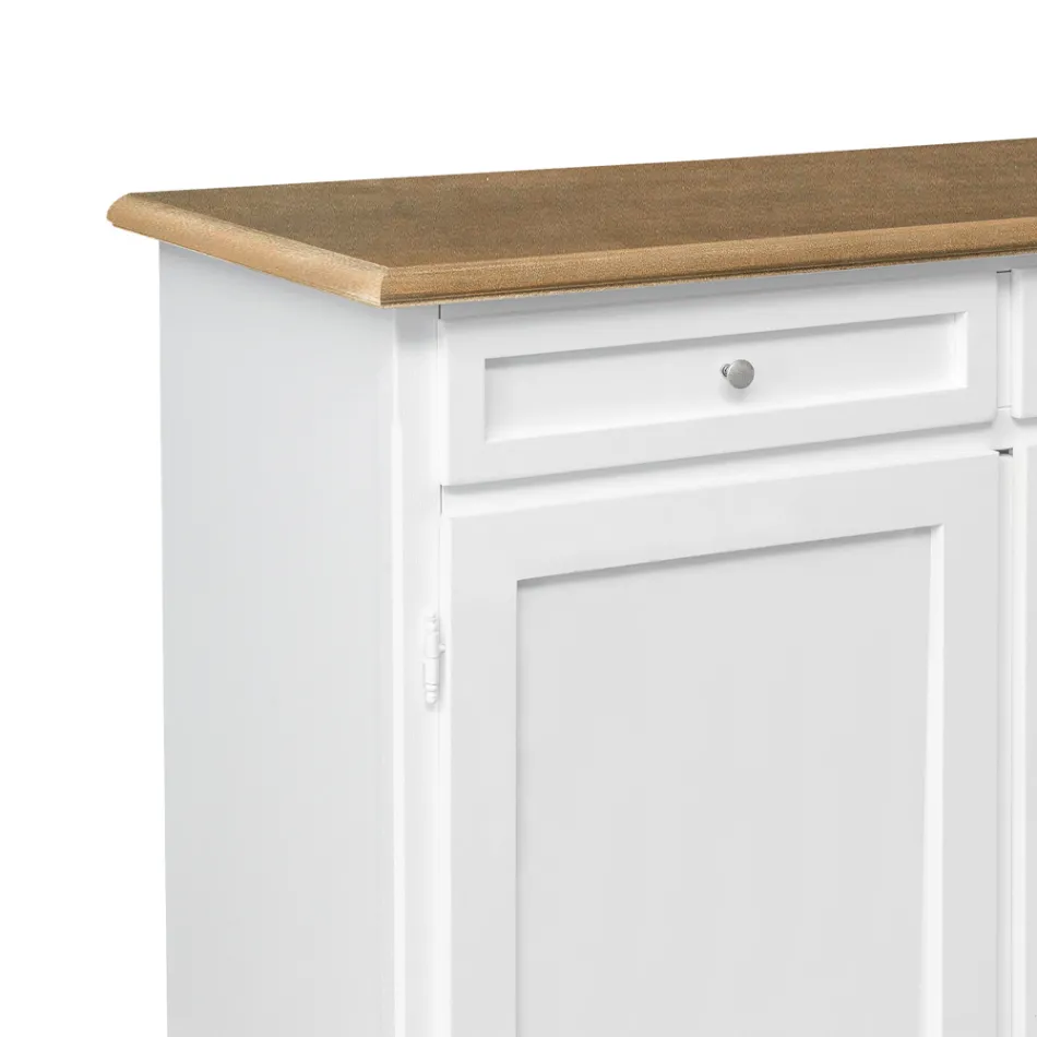 Dřevěný příborník se 2 zásuvkami a 2 dvířky Made in Italy - Uller Viadurini