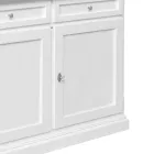 Dřevěný příborník se 2 zásuvkami a 2 dvířky Made in Italy - Uller Viadurini