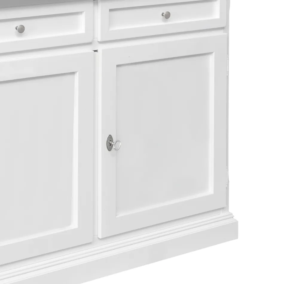 Dřevěný příborník se 2 zásuvkami a 2 dvířky Made in Italy - Uller Viadurini