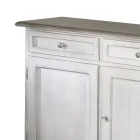 Dřevěný příborník se 3 zásuvkami a 3 dvířky Made in Italy - Uller Viadurini