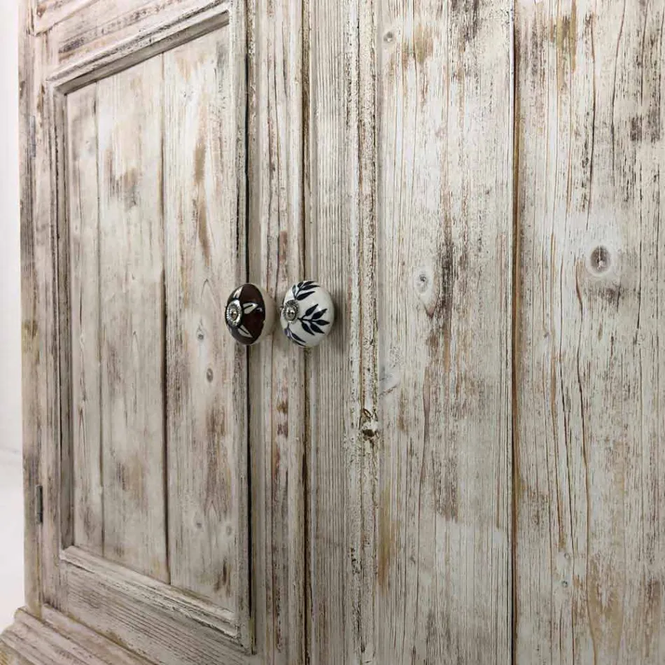 Příborník z masivního smrkového dřeva s vnitřními policemi vyrobený v Itálii - Pierrot Viadurini