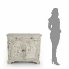 Příborník z masivního smrkového dřeva s vnitřními policemi vyrobený v Itálii - Pierrot Viadurini