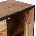 Příborník z akátového dřeva a oceli 3 nebo 4 dveře Homemotion - Cristoforo Viadurini