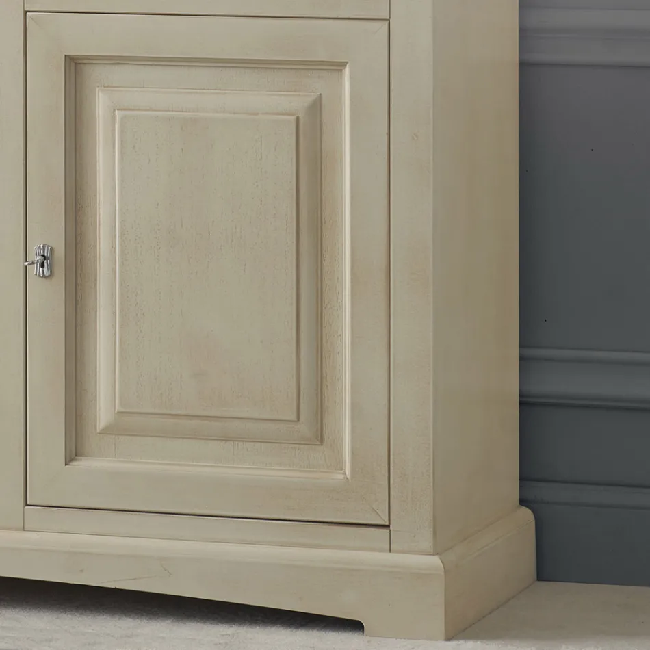 Dřevěný příborník různých povrchových úprav vyrobený v Itálii - Magni Viadurini