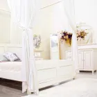 Příborník v rustikálním stylu, bíle lakované masivní mangové dřevo - Renga Viadurini