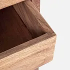 Příborník z přírodního dřeva se dveřmi a zásuvkami Homemotion - Ventador Viadurini