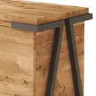 Příborník z dubového dřeva a kovu se 2 dveřmi a otevřenou přihrádkou Made in Italy - Jennifer Viadurini