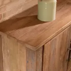 Obývací příborník se 2 dvířky a 3 centrálními zásuvkami z recyklovaného dřeva - Skluzavka Viadurini