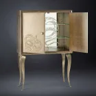 Současná příborník se 2 dveře z masivního dřeva a anilin Joy Viadurini