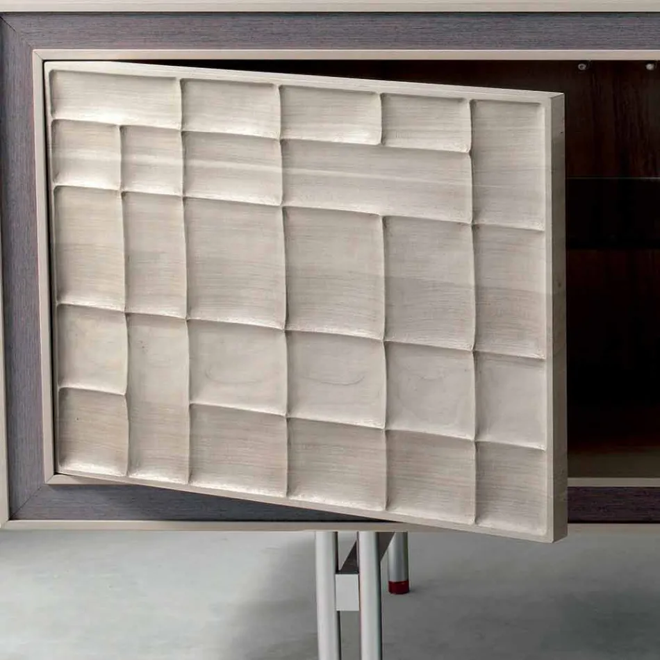 Moderní design Skříň se 3 dveřmi z masivního dřeva Anna Viadurini