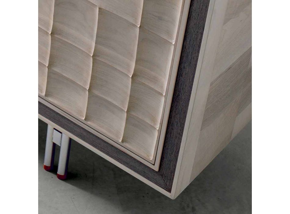 Moderní design Skříň se 3 dveřmi z masivního dřeva Anna Viadurini