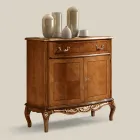 Klasický příborník do obývacího pokoje Avio Blue nebo ořechové dřevo Made in Italy - Chantilly Viadurini