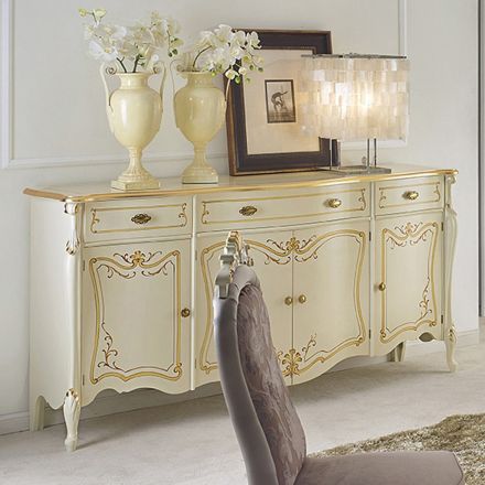 Luxusní příborník do obývacího pokoje z klasického dřeva Made in Italy - Caligola Viadurini