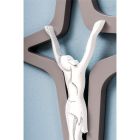 Bílo-šedý Christo Crucifix laserem gravírovaný Made in Italy - Teresa Viadurini