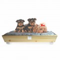 Chovatelská stanice psů a koček z masivního dřeva s madly a polštářem vyrobená v Itálii - Lyn