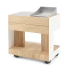 Venkovní kuchyně 96x70x93 cm z masivního teaku a hliníku - rafinovaná Viadurini