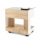 Venkovní kuchyně 96x70x93 cm z masivního teaku a hliníku - rafinovaná Viadurini