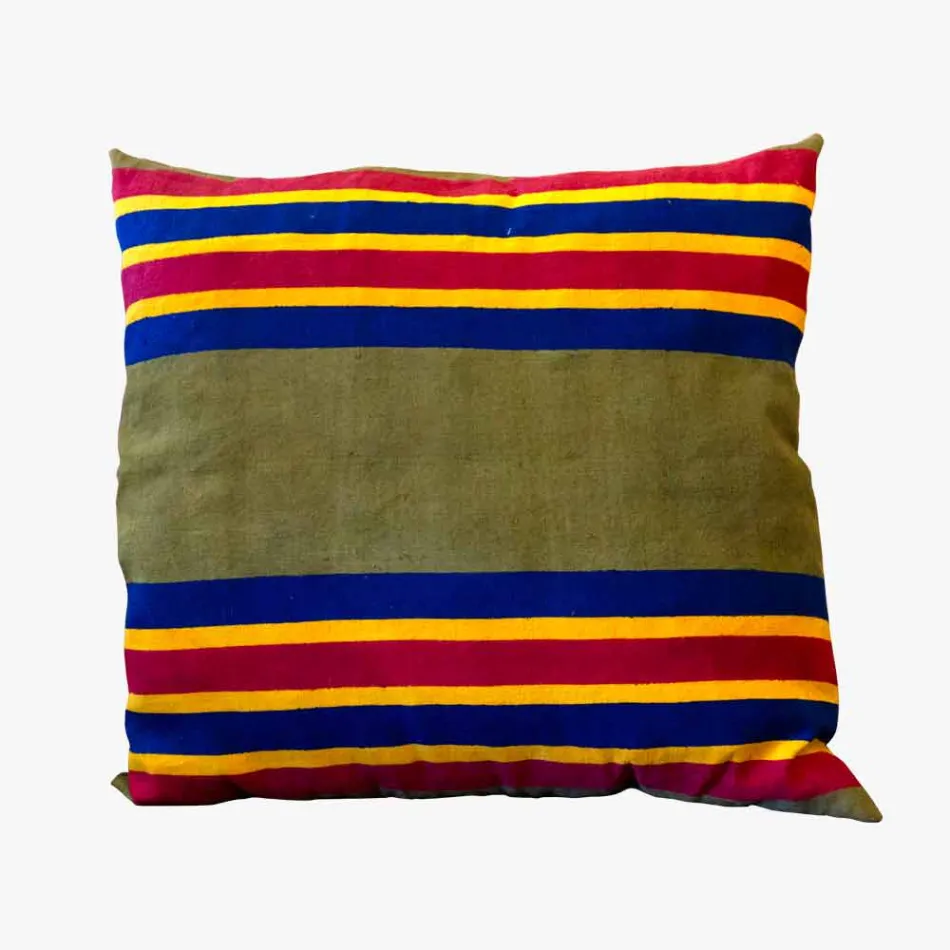 Umělecký italský řemeslný polštář Unikátní kus ručně malovaný - Viadurini od Marchi Viadurini