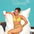 Cloud Polštář relaxační venkovní faux kožený bílý námořních Trona Viadurini